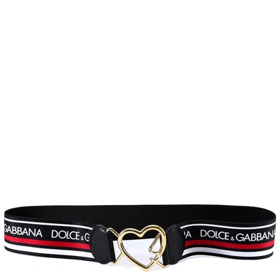 Shop Dolce & Gabbana Heart Fastening Belt In Multi