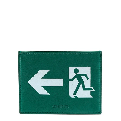 Shop Vetements Card Holder In Green