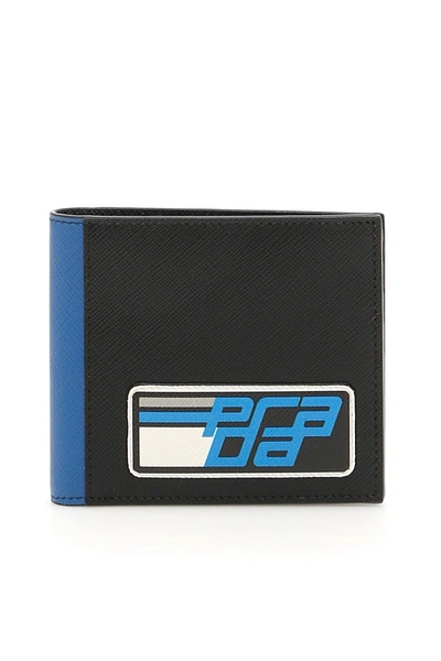 Shop Prada Saffiano Wallet In Multi