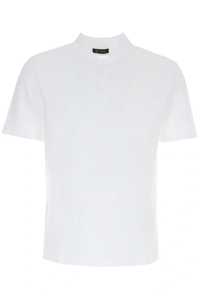 Shop Versace 12 Polo Shirt In White