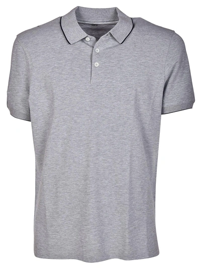 Shop Brunello Cucinelli Classic Polo Shirt In Grey