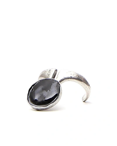 Shop Saint Laurent Gem Ring In Grey