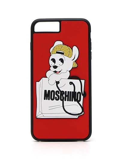 Shop Moschino Shopping Puppy Iphone 6 Plus Phone Case In Red