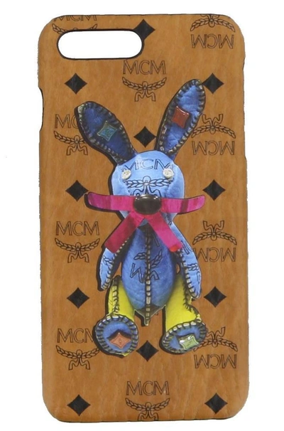 Shop Mcm Iphone 8+ Rabbit Phone Case In Brown