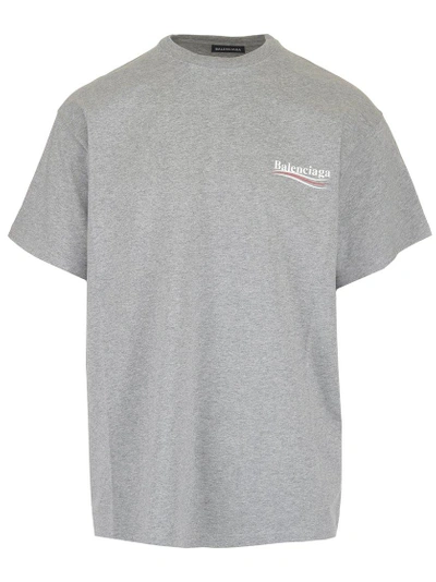 Shop Balenciaga Logo T In Grey