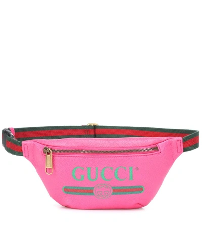 Shop Gucci Leather Belt Bag In Pink