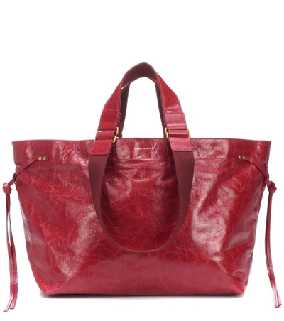 Shop Isabel Marant Wardy Leather Shopper In Red
