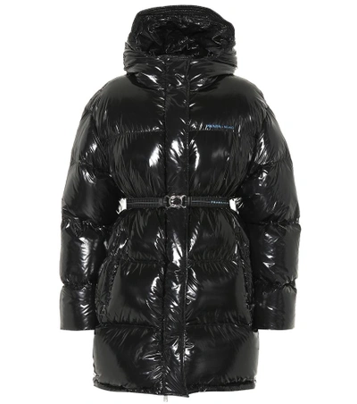 Shop Prada Down Coat In Black