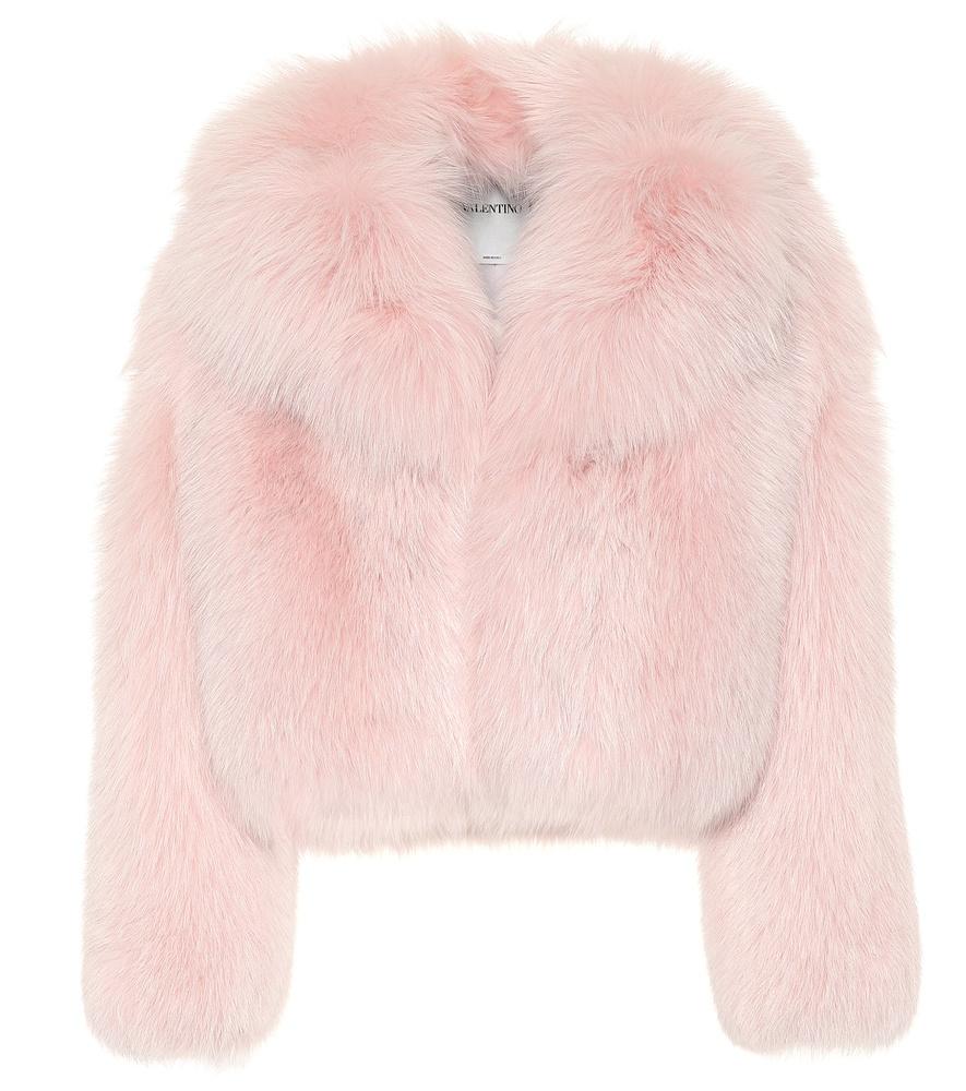 Valentino Fur Coat In Pink | ModeSens