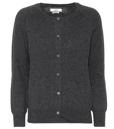 Shop Isabel Marant Étoile Napoli Cotton And Wool Cardigan In Grey