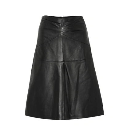 Shop Isabel Marant Gladys Leather Skirt In Black