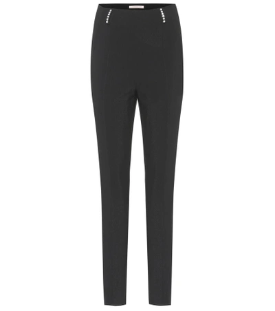 Shop Christopher Kane Crystal-embellished Skinny Pants In Black
