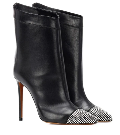 Shop Alexandre Vauthier Cha Cha Leather Ankle Boots In Black