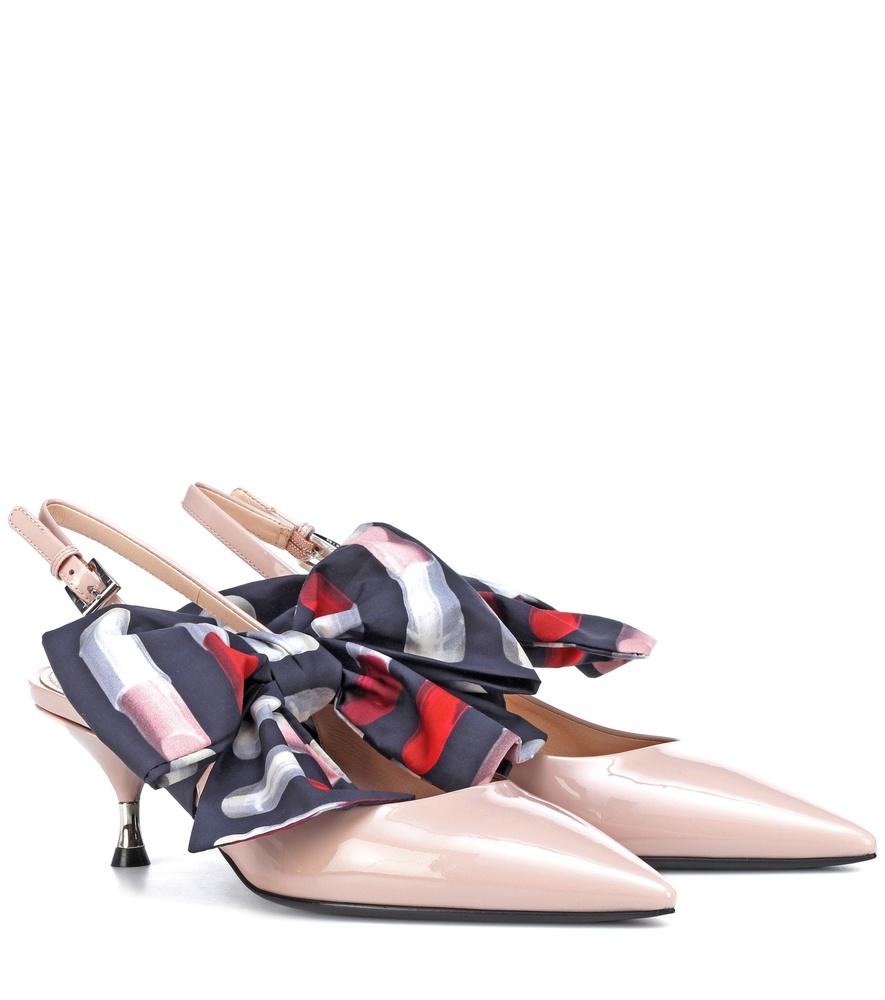 prada patent leather slingback pumps