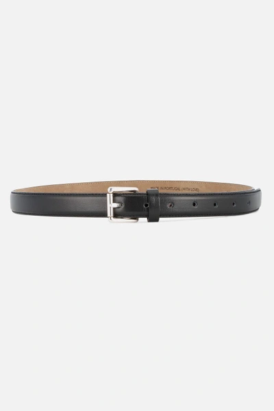 Shop Ami Alexandre Mattiussi Classic Thin Belt In Black