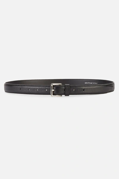 Shop Ami Alexandre Mattiussi Thin Classic Belt In Black
