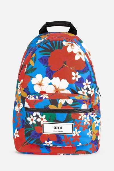 Shop Ami Alexandre Mattiussi Zipped Backpack In Multicolour