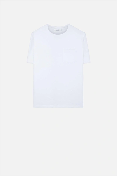 Shop Ami Alexandre Mattiussi Crew Neck Tee Shirt In White