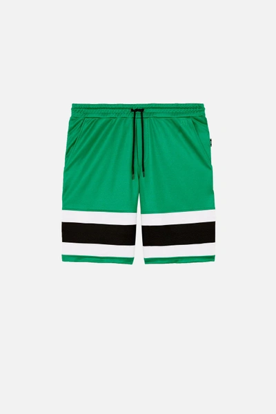 Shop Ami Alexandre Mattiussi Track Shorts In Green