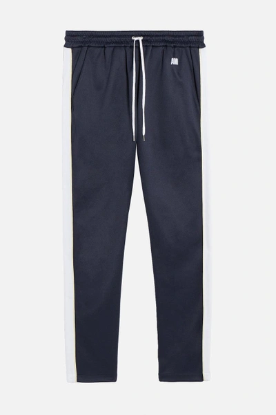 Shop Ami Alexandre Mattiussi Trackpants With Contrasted Bands In Blue