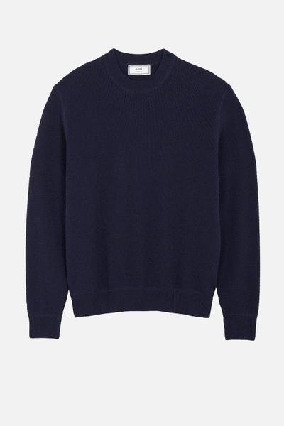 Shop Ami Alexandre Mattiussi Crewneck Sweater In Blue