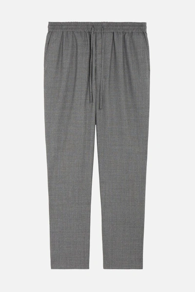 Shop Ami Alexandre Mattiussi Elasticised Waist Carrot Fit Trousers In Grey