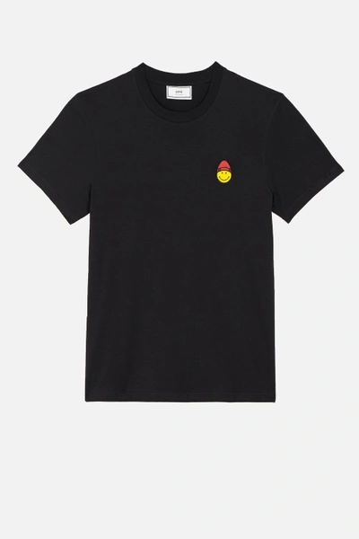 Shop Ami Alexandre Mattiussi Smiley T-shirt In Black