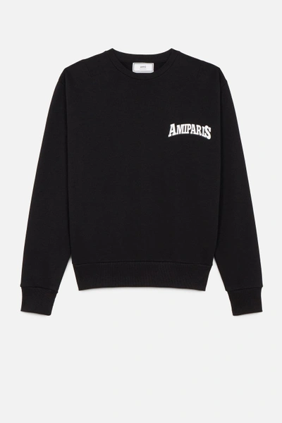 Shop Ami Alexandre Mattiussi Print Sweatshirt In Black