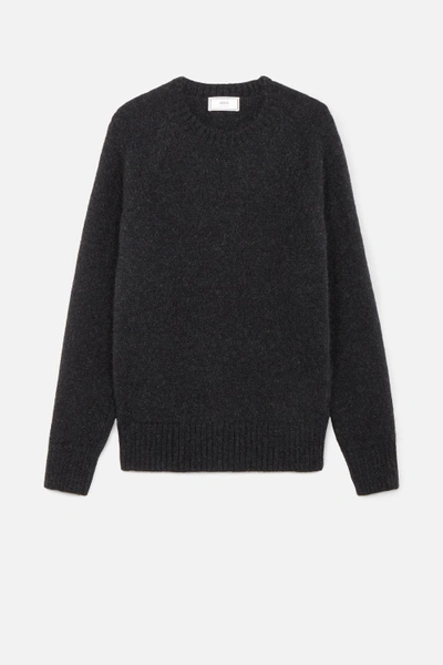 Shop Ami Alexandre Mattiussi Raglan Sleeves Crewneck Sweater In Grey