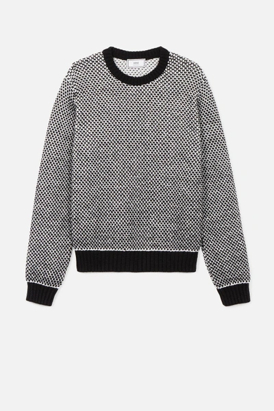 Shop Ami Alexandre Mattiussi Crewneck Birdseye Stitch Sweater In Black