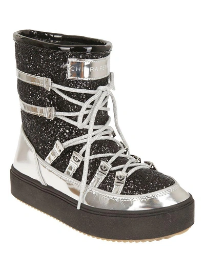 Shop Chiara Ferragni Mirror Snow Lace-up Boots In Black