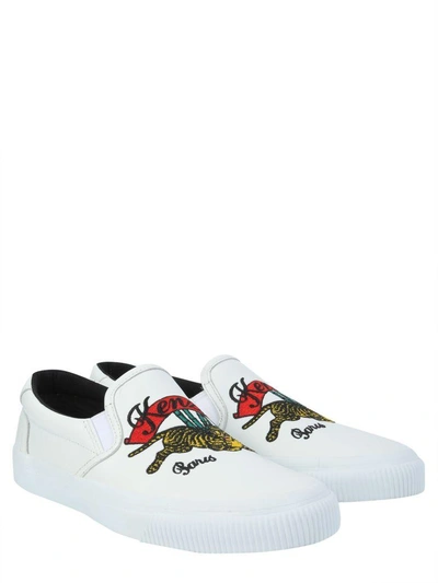 Shop Kenzo K-skate Jumping Slip On In Bianco