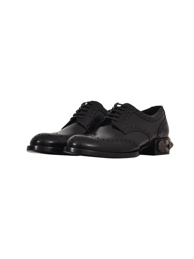 Shop Dolce & Gabbana Black Duilio Lace-up Shoe