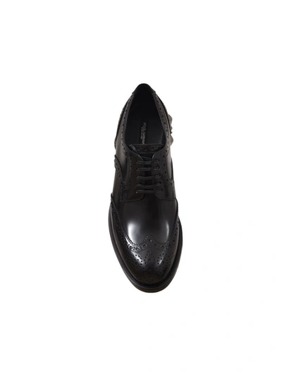 Shop Dolce & Gabbana Black Duilio Lace-up Shoe