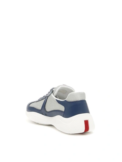 Shop Prada American Cup Sneakers In Bluette|blu