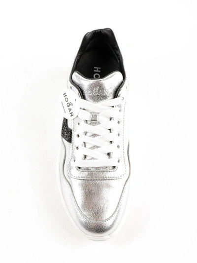 Shop Hogan Interactive Sneakers In C Argento+nero+bianco