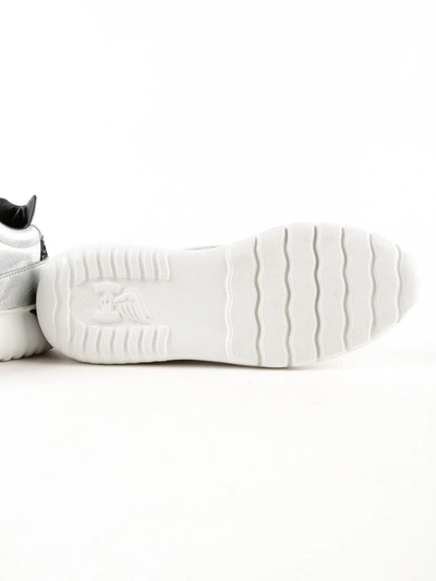 Shop Hogan Interactive Sneakers In C Argento+nero+bianco