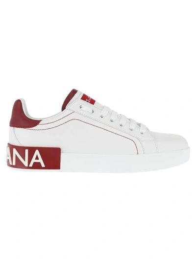 Shop Dolce & Gabbana Sneaker Classica Dg In White/red