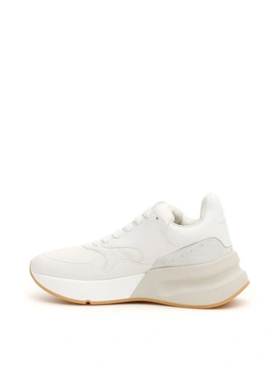 Shop Alexander Mcqueen Oversized Runner Sneakers In Opt Whi Cre Whi Whi|bianco