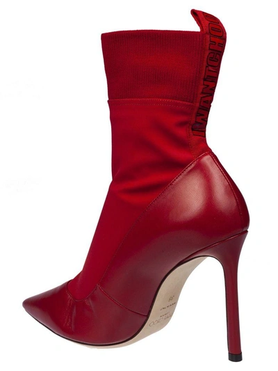 Shop Jimmy Choo Brandon Boots In Red/red