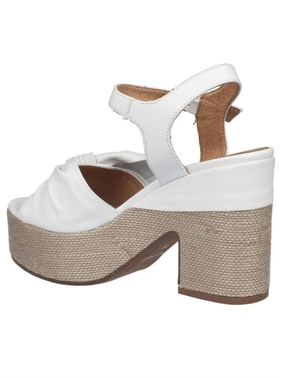 Shop Janet & Janet Wrap Style Platform Sandals In White