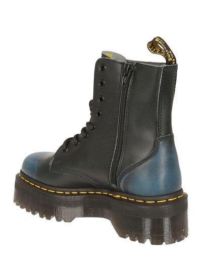 Shop Dr. Martens' Classic Lace Up Boots In Blu Black