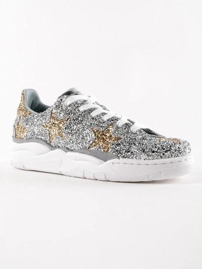 Shop Chiara Ferragni Roger Sneakers In All Over Glitter Star