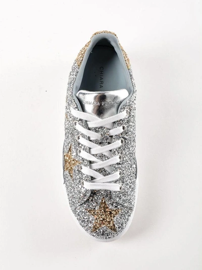 Shop Chiara Ferragni Roger Sneakers In All Over Glitter Star