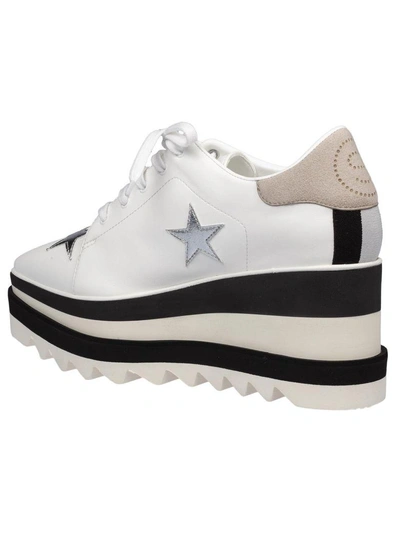 Shop Stella Mccartney Elyse Platform Sneakers In Wht/silver/mist