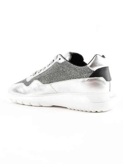 Shop Hogan Interactive Sneakers In 472f Piombo+argento+nero