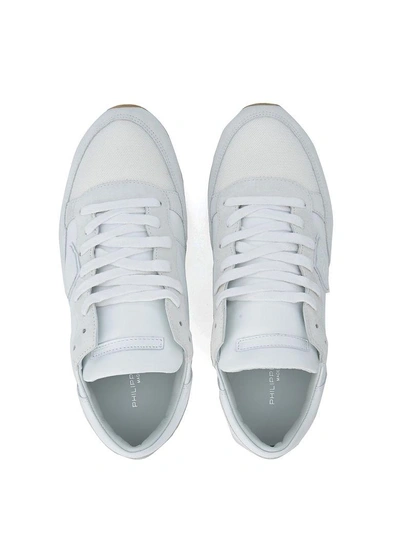 Shop Philippe Model Sneaker  Tropez In Suede E Pelle Bianca In Bianco