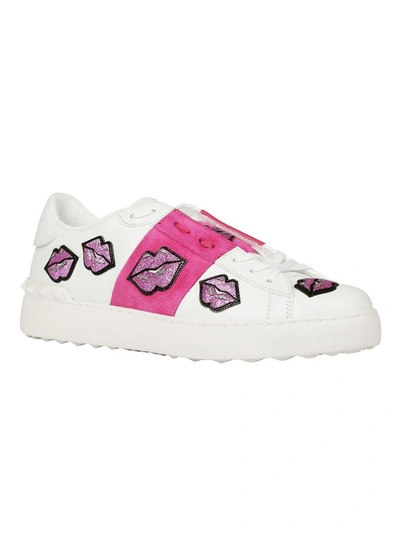 Shop Valentino Sneakers In Bianco/pink Orchidea