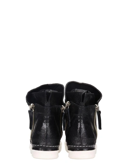 Shop Cinzia Araia Black Crack Sneakers