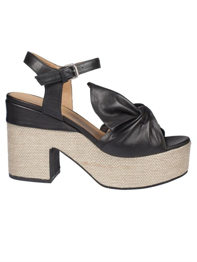 Shop Janet & Janet Wrap Style Platform Sandals In Black